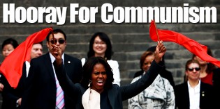 Michelle Obama Proudly And Wildly Waves The Flags Of Red Chinese Communism Michelle Obama Proudly And Wildly Waves The Flags Of Red Chinese Communism