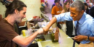 Obama Fist Bumps Homosexual ‘Register Girl’ While Making Gay Sex Jokes In Texas Obama Fist Bumps Homosexual ‘Register Girl’ While Making Gay Sex Jokes In Texas