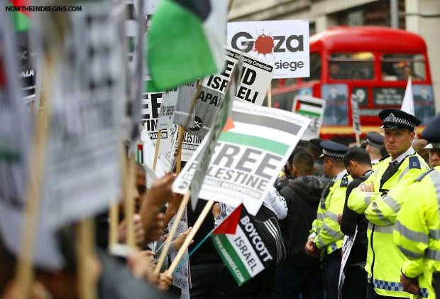 pro-palestinian-protesters-outside-israeli-embassy-london-england