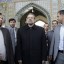 Iranian parliament speaker Ali Larijani, center, arriving at Masoumeh shrine to casts his ballot for the parliamentary elections in the city of Qom, Iran, March 2, 2012. Photo by AP