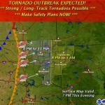 All across the midwest, as in this Oklahoma weather advisory map, people are bracing for more extreme weather