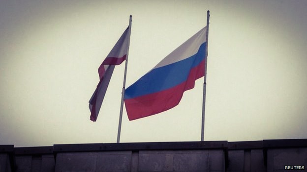 Russian Flag Raised In Crimea