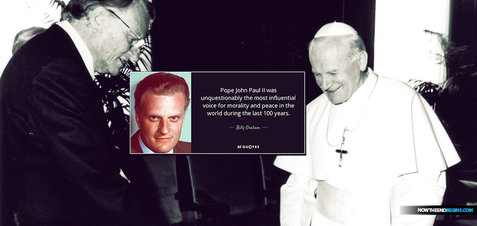 Billy Graham says that what the Vatican and the Roman Catholic Church believes and what he believes are in complete harmony