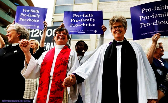 united-methodist-episcopalian-church-pastors-lead-prayer-rally-to-bless-abortion-clinics-church-laodicea-great-falling-away