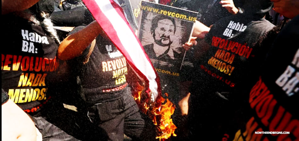 cleveland-protester-sets-himself-on-fire-trying-to-burn-american-flag