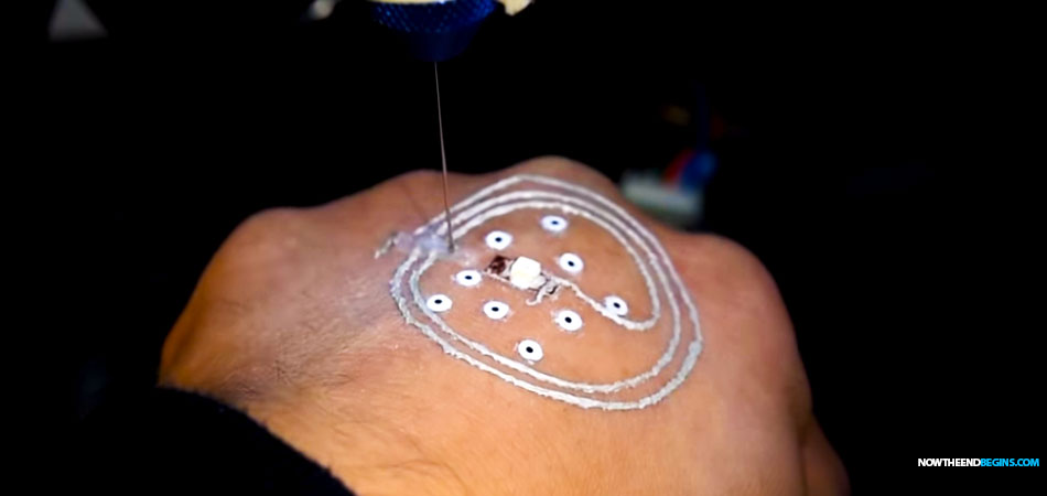 3d-printer-puts-temporary-electronics-on-human-skin-cyborg-transhumanism-mark-beast