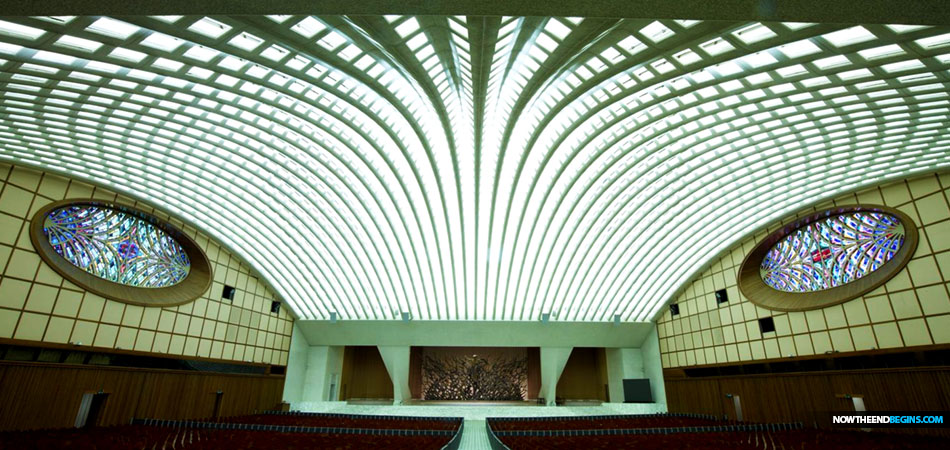 hall-of-pontifical-audiences-pope-paul-v1-audience-building-reptile-snake-dragon-revelation-17-catholic-church