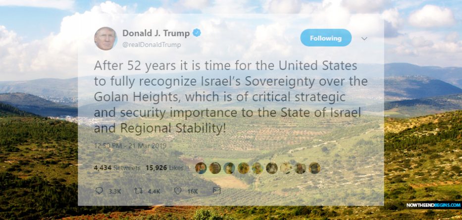 Image result for Trump , Golan Heights