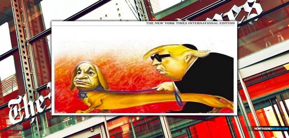 new-york-times-international-publishes-anti-semitic-cartoon-trump-netanyahu-israel-george-soros