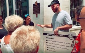 Bro. Jay Witnessing The Gospel On Saint George Street In Saint Augustine Florida