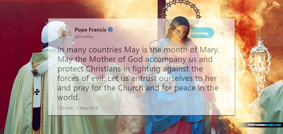 pope-francis-month-may-mary-queen-heaven-catholic-church-idol-worship