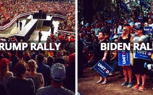 So where are the big energetic crowds, the lines around the block to get into Joe Biden’s events?