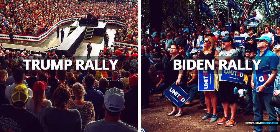 So where are the big energetic crowds, the lines around the block to get into Joe Biden’s events?