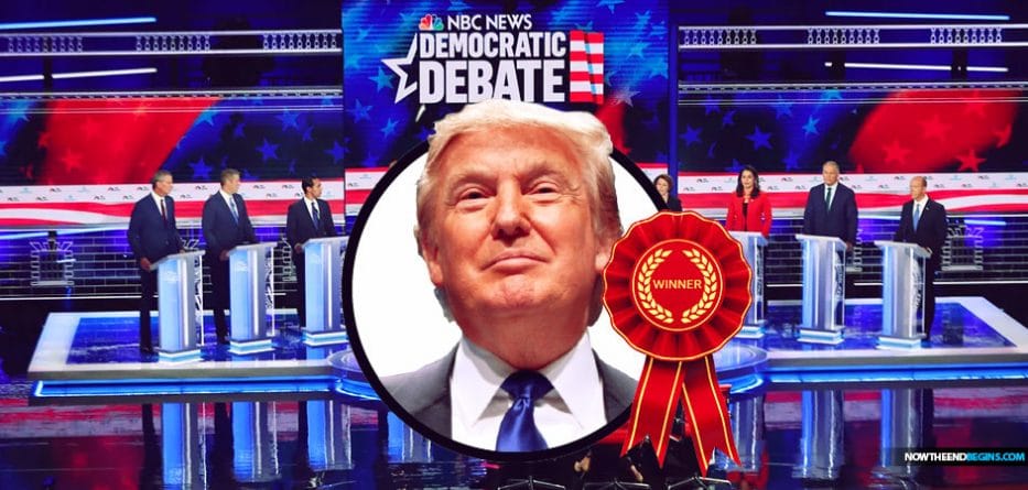 Image result for democratic debate winner donald trump nbc