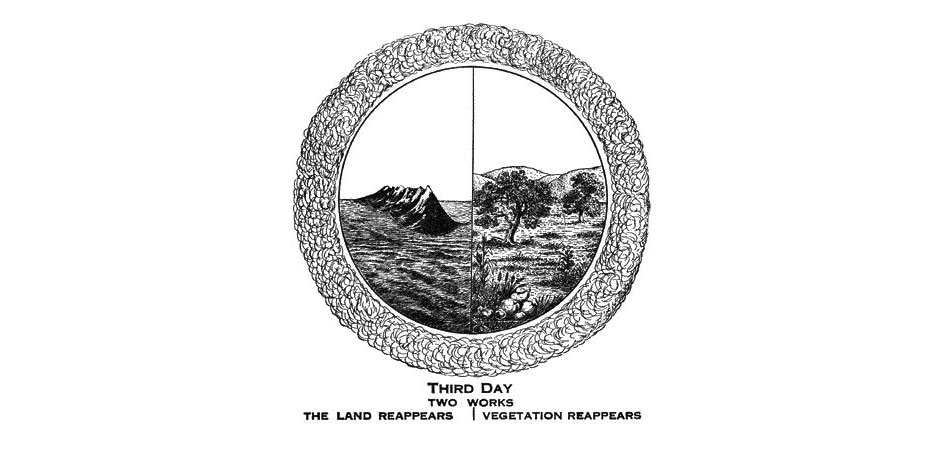 Larkin Charts Third Day Land and Vegetation Appear