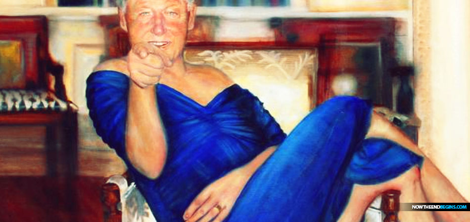 Parsing Bill Clinton oil painting by Petrina Ryan-Kleid