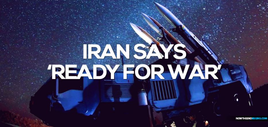 Iran’s president has warned American and other foreign forces to “stay away” from the region, as Tehran paraded long-range missile capable of reaching American bases.