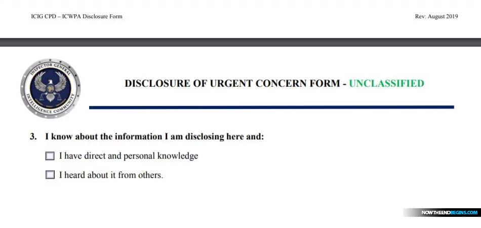 Here is the revised Disclosure of Urgent Concern form following the August 2019 revision