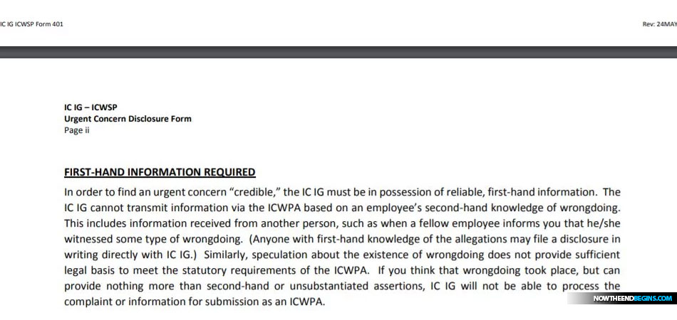 Here is that original Disclosure of Urgent Concern form prior to the August 2019 revision