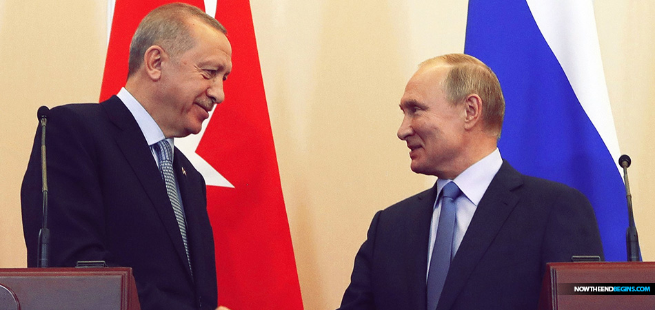 Russian President Vladimir Putin and Turkish President Recep Tayyip Erdogan hours before a five-day pause in fighting between Turkish troops and Kurdish fighters in northeastern Syria was set to expire.