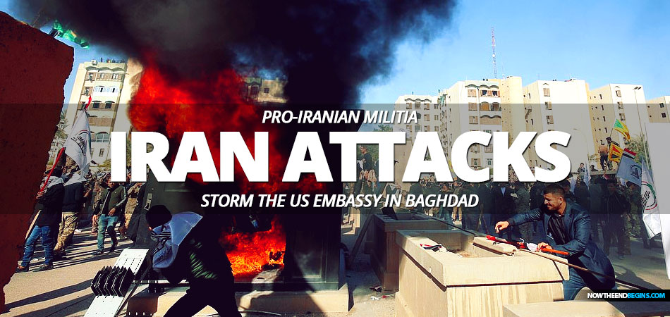President Donald Trump has vowed to hold Iran 'fully responsible' for an attack on the US embassy in Baghdad today, where hundreds of pro-Iran militia members stormed the compound in retaliation for American air strikes.