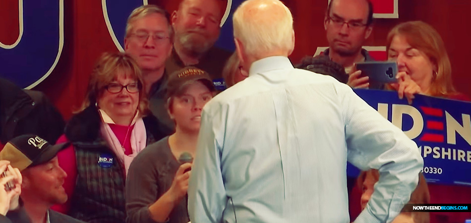 Concerns for Creepy Joe Biden and his 2020 campaign bid were mounting after he was caught on camera calling a woman a 'lying, dog-faced pony soldier' at a campaign stop in New Hampshire on Sunday.