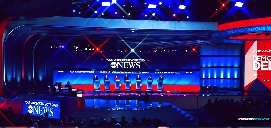 No American flags at the Democratic Presidential Candidates Debate from New Hampshire