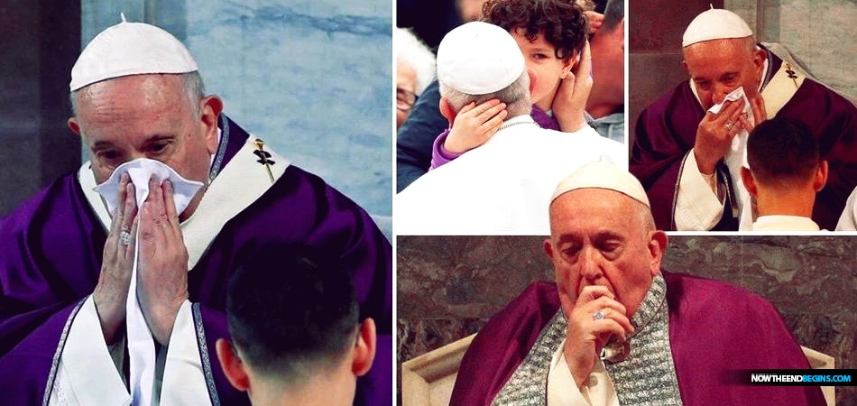 Vatican officials refused to say whether the pontiff had been tested for the coronavirus, which is fast spreading across the globe, but his illness is assumed to be a cold after he was coughing and blowing his nose during Ash Wednesday Mass.