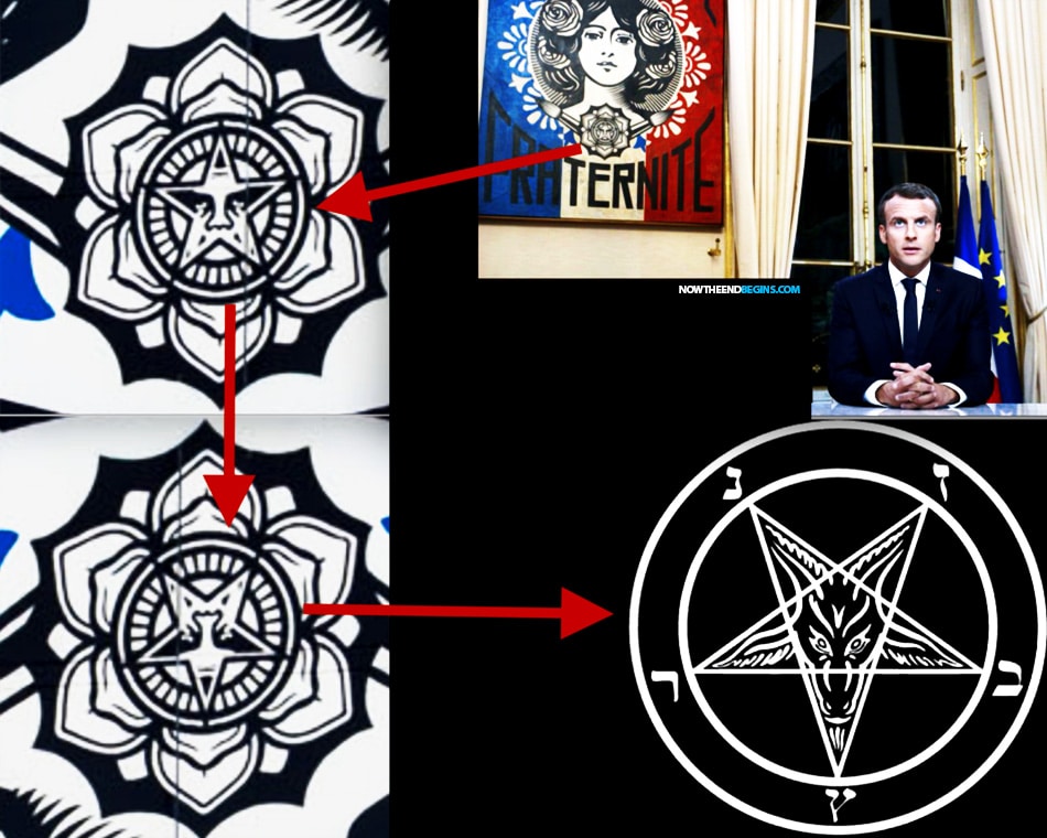 emmanuel-macron-obey-giant-painting-baphomet-antichrist-satan
