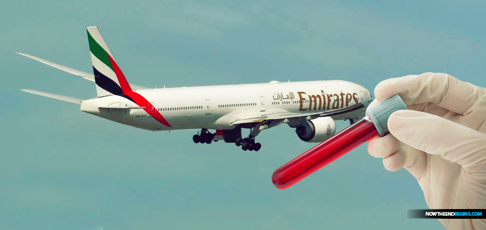 One airline, Emirates in the Middle East, is now administering COVID-19 blood tests to passengers before they board flights amid the coronavirus pandemic, it announced on Wednesday.