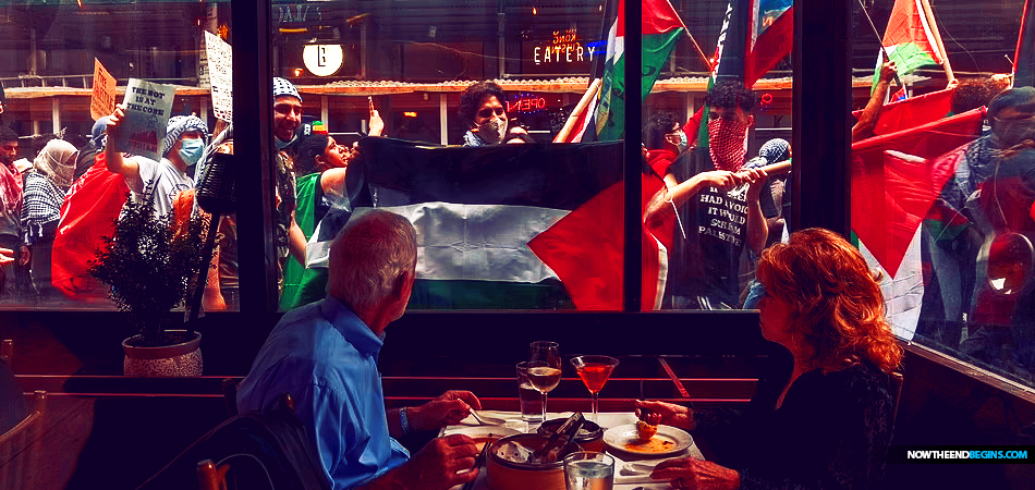 pro-palestinian-rioters-burn-flags-israel-ilhan-omar-drive-out-jews-gaza-antisemitism