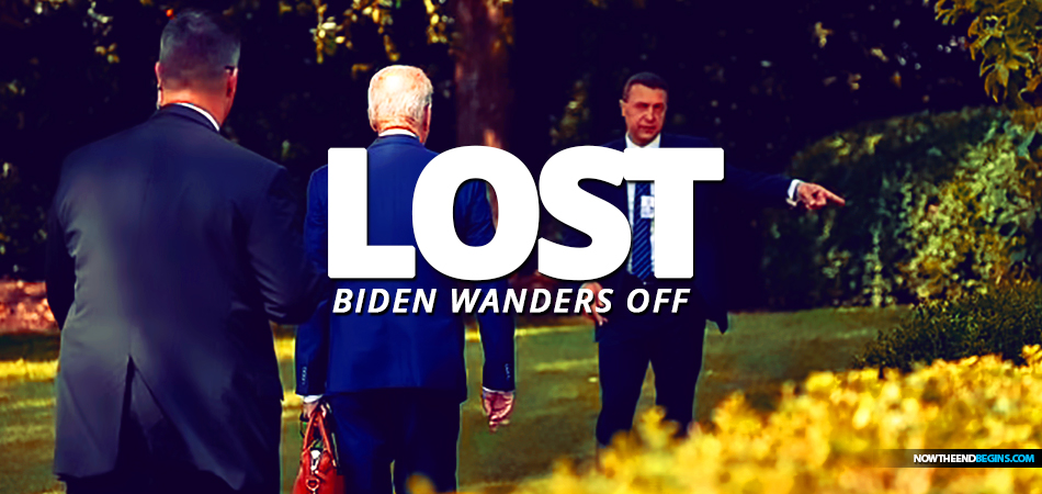 president-joe-biden-senior-moment-mentally-lost-wanders-into-bushes-confused-unable-to-follow-secret-service-cognitive-decline