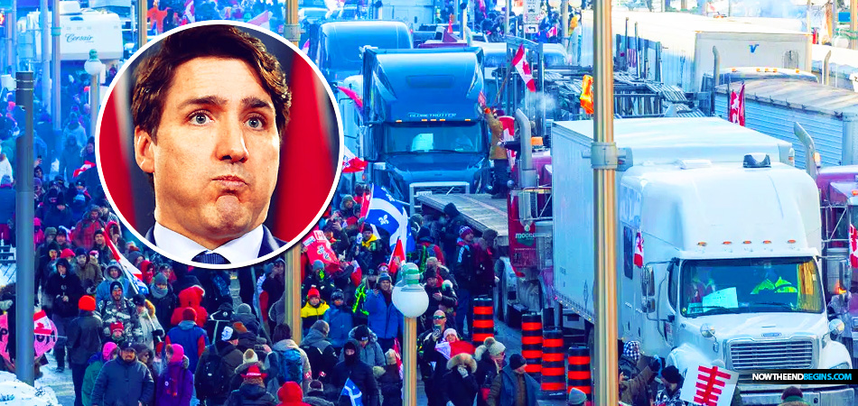 prime-minister-pierre-trudeau-flees-to-secret-location-as-truckers-for-freedom-convoy-arrives-in-canada-protesting-vaccine-mandates-vaccination-passports