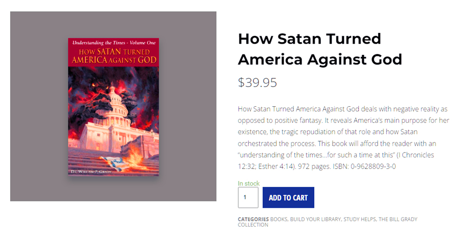 How satan turned america against god bill grady end times author nteb christian bookstore saint augustine florida 32095 | i cannot wrap my head around the senseless beating death of tyre nichols by memphis police other than to say it’s the rising spirit of antichrist | news