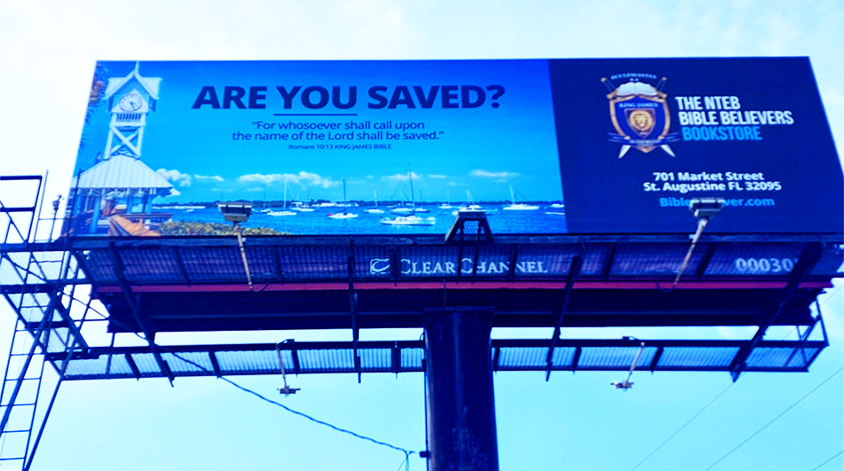 Billboard #3 In Our ‘Are You Saved?’ Gospel Witness Campaign Goes Up In Bradenton Florida On US 301