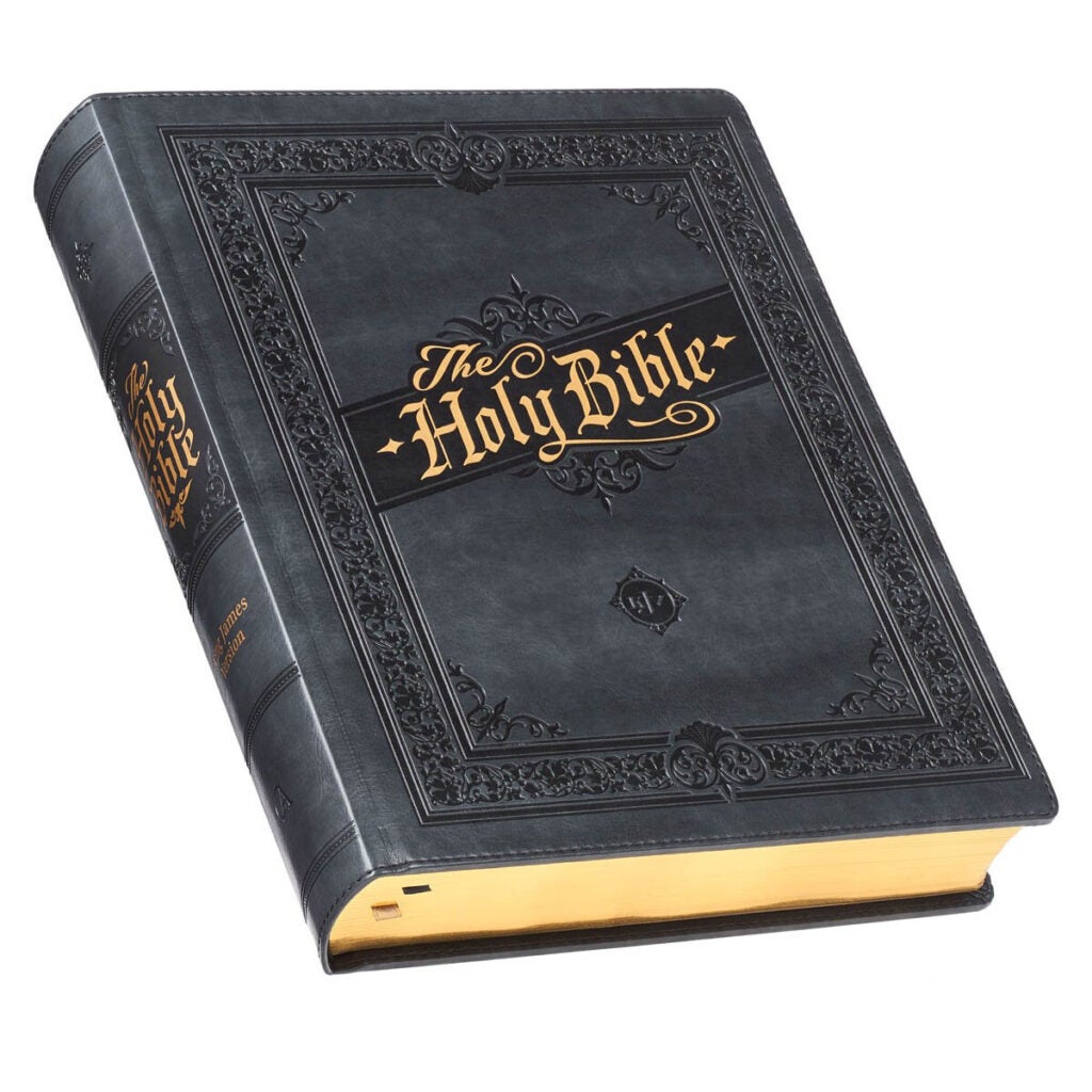 The Note-Taking Bible - Iron Gray Faux Leather Hardcover Large Print ...