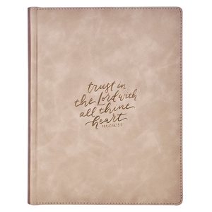 Trust Taupe Faux Leather Large Print King James Version Note-Taking Bible