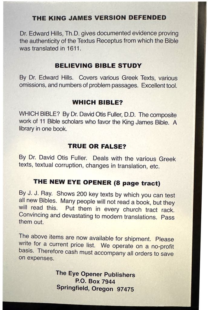 Scripture Word Only God Wrote Only One Bible - Ray • Now The End Begins
