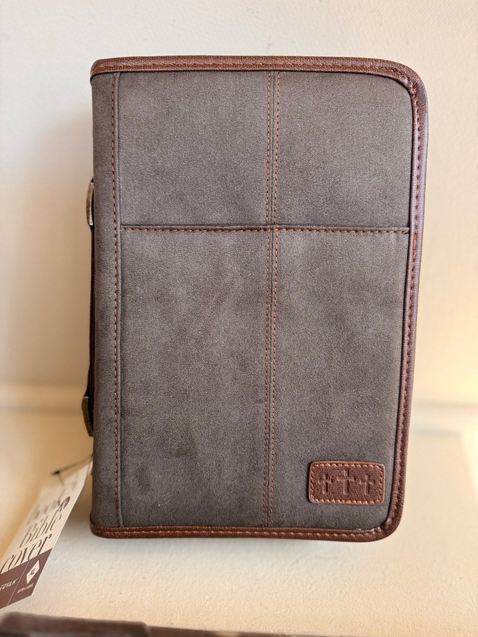 Aviator Book and Bible Cover - Brown Suede - Image 2
