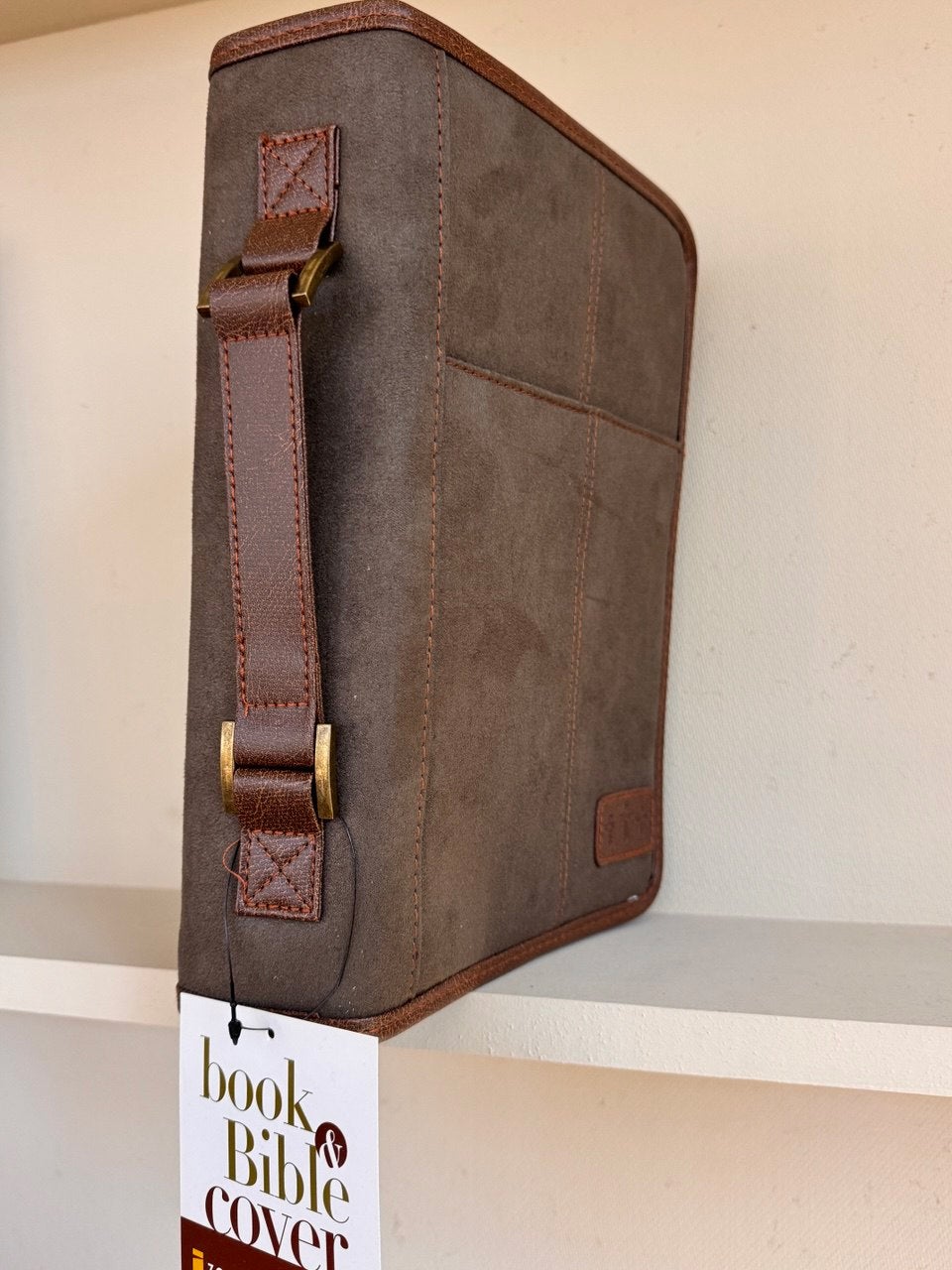 Aviator Book and Bible Cover - Brown Suede - Image 4