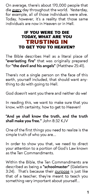 What If You Were To Die Today? - Gospel Tract From Broken Pieces Ministries - Image 2