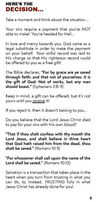 What If You Were To Die Today? - Gospel Tract From Broken Pieces Ministries - Image 7