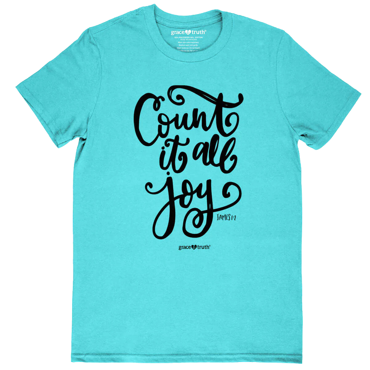 grace & truth Womens T-Shirt Count It All Joy By Kerusso - Image 3