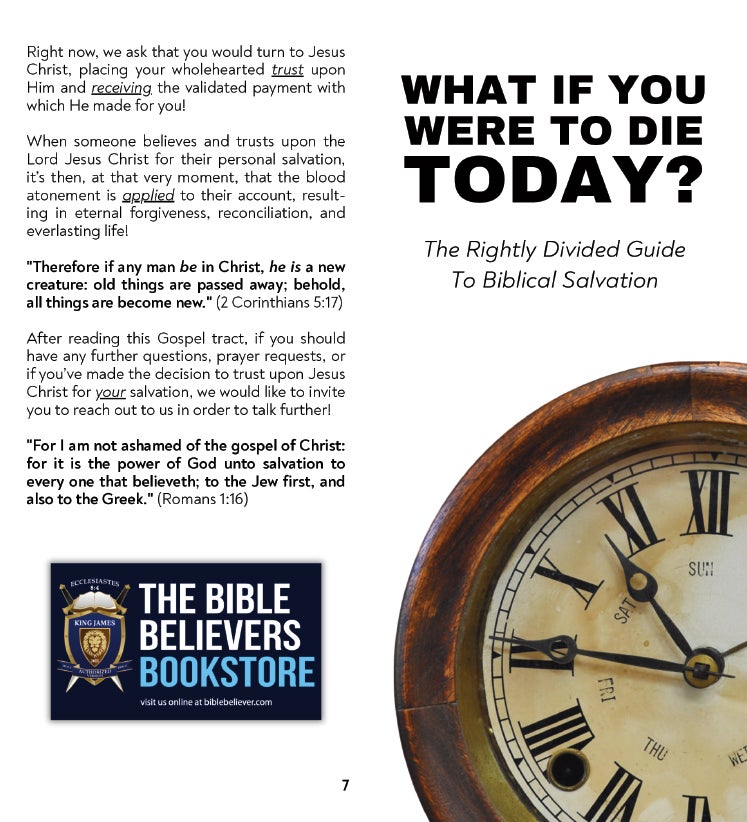 What If You Were To Die Today? - Gospel Tract From Broken Pieces Ministries - Image 5