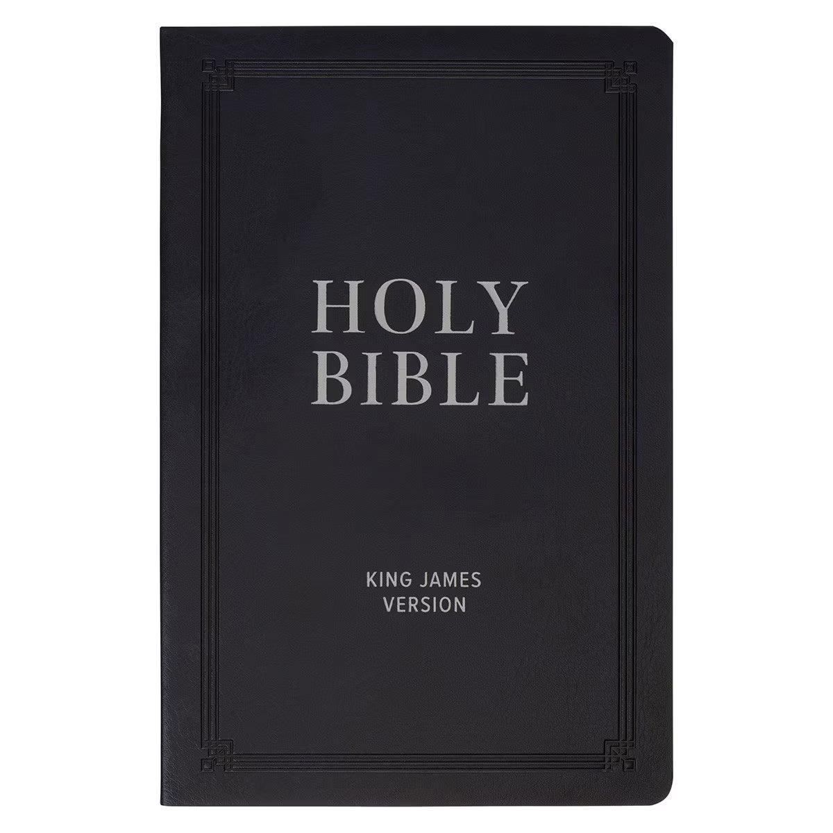 Black Faux Leather King James Version Gift Bible - Image 5