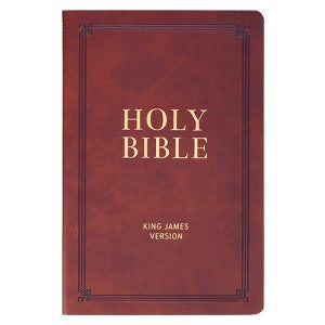 Chestnut Brown Faux Leather King James Version Gift Bible