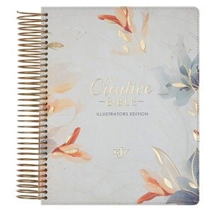 Pearlized White Floral Faux Leather My Creative Bible Illustrators Edition