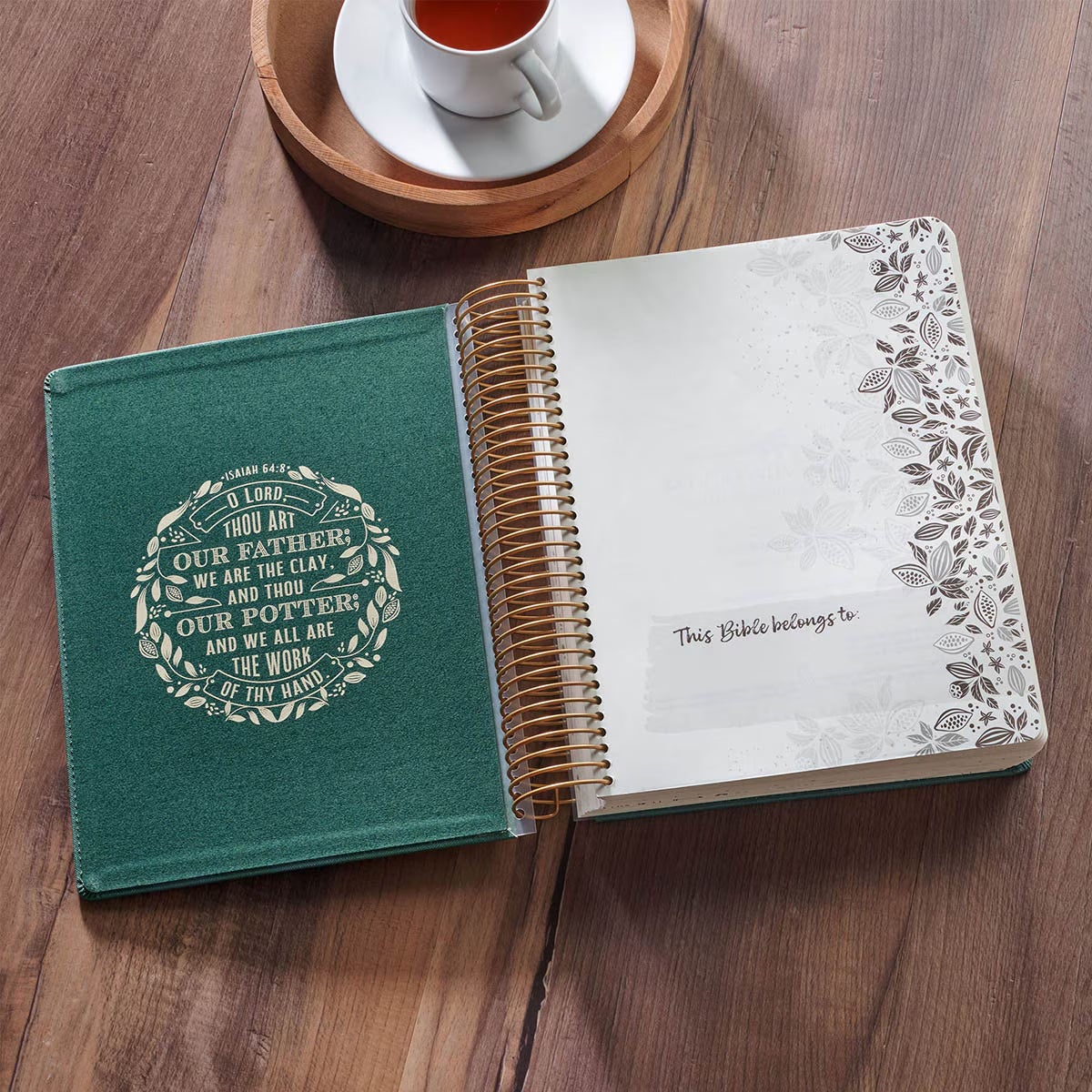 Teal Faux Leather Hardcover My Creative Bible Illustrators Edition - Image 2