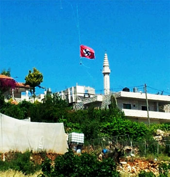 nazi-flag-flies-over-mosque-in-palestine
